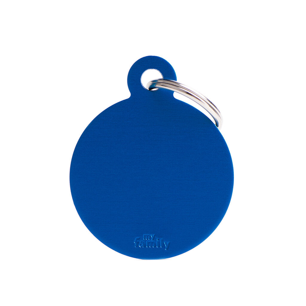 myfamily-Adressanhänger-Kreis-Basic-blau-big-Dogtag-Hunde-Halsband-48-25166