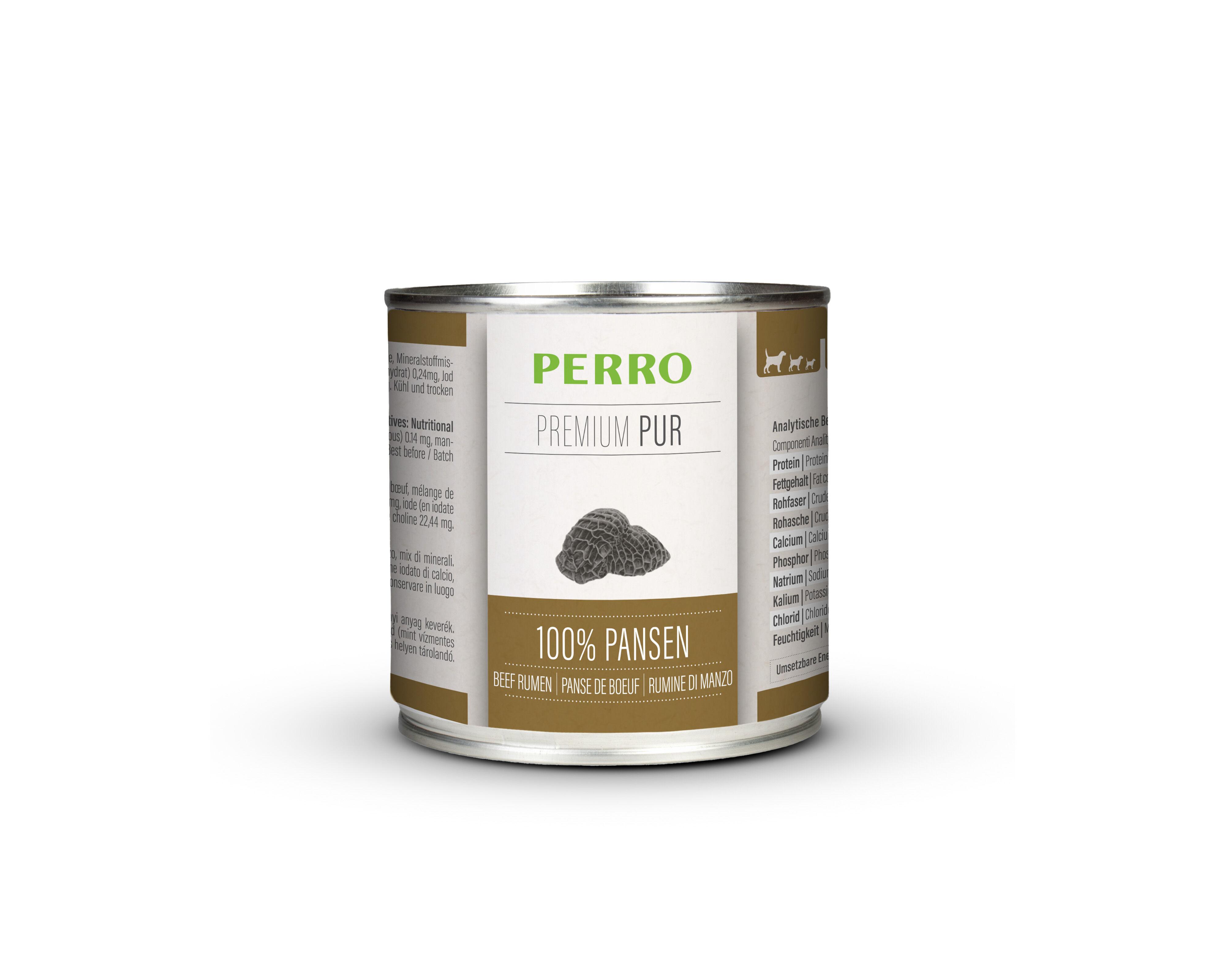 PERRO-Tiernahrung-Premium-Pur-Pansen-200g-Frischfleisch-Dose-fuer-ernaehrungssensible-Hunde-181203