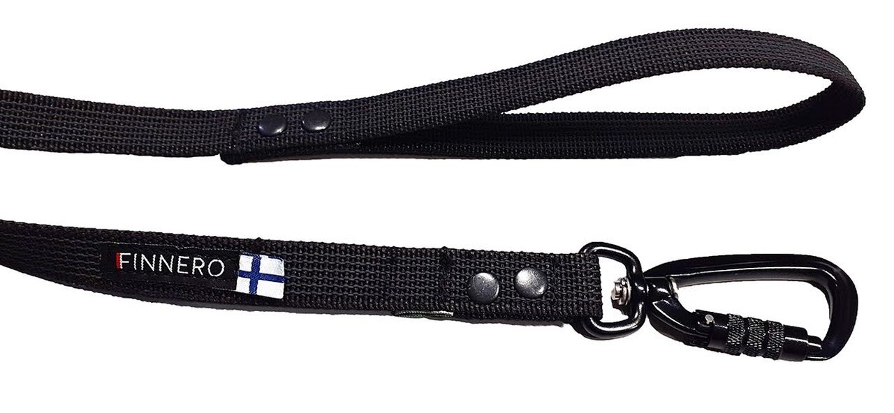Finnero-Rescue-Antislip-Leine-schwarz-Gassileine-Hunde-rutschfester-Griff-44-00990