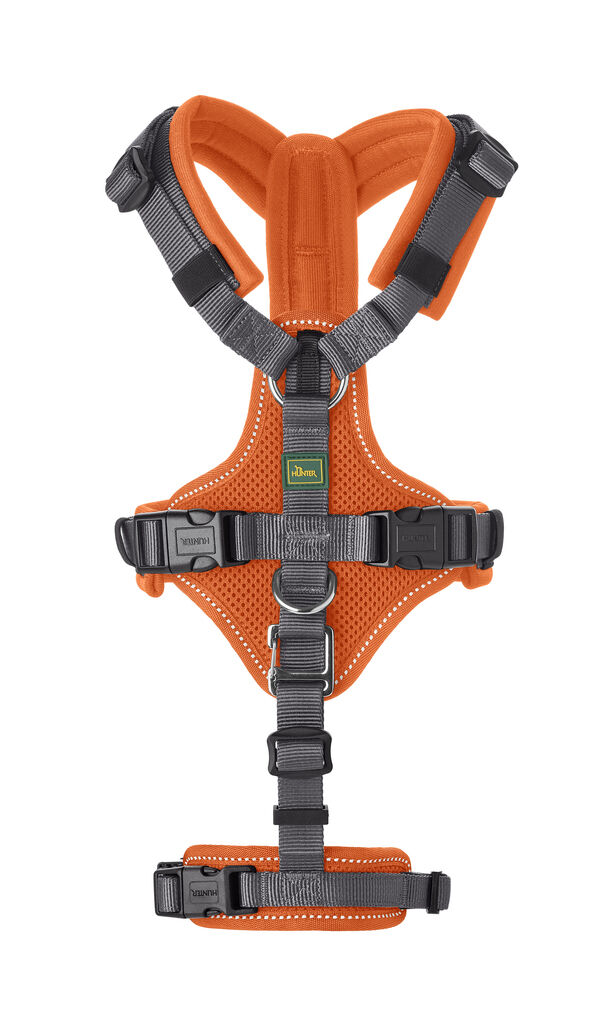 Hunter-Sicherheitsgeschirr-Maldon-orange-grau-gepolstertes-Hundegeschirr-reflektierend-H-69649 Hunter-Sicherheitsgeschirr-Maldon-orange-grau-gepolstertes-Hundegeschirr-reflektierend-H-69649