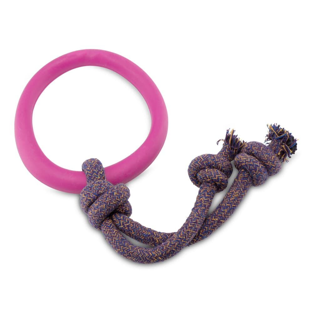 Beco-Hoop-Ring-mit-Schnur-nachhaltiges-Hundespielzeug-pink-BT-75381