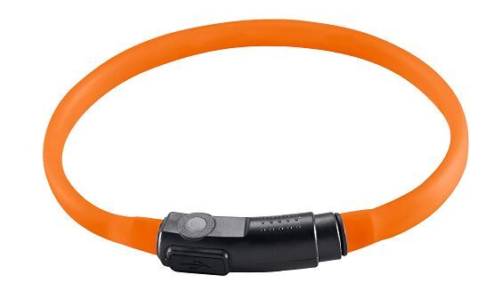 Hunter-LED-Leuchthalsband-Yukon-fuer-Katze-USB-Kabel-orange-H-92355