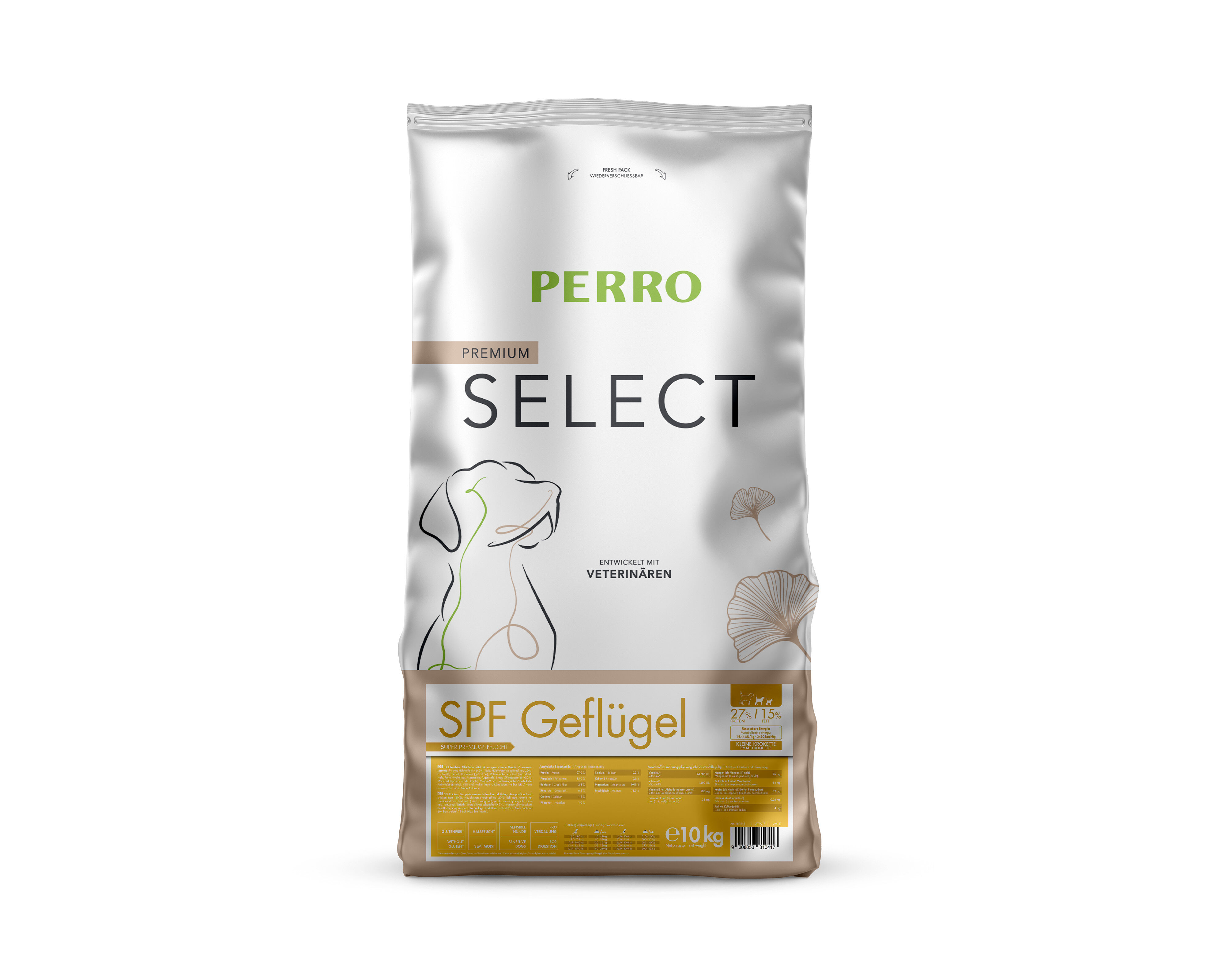 PERRO Select SPF Geflügel - Trockenfutter für kleine Hunde