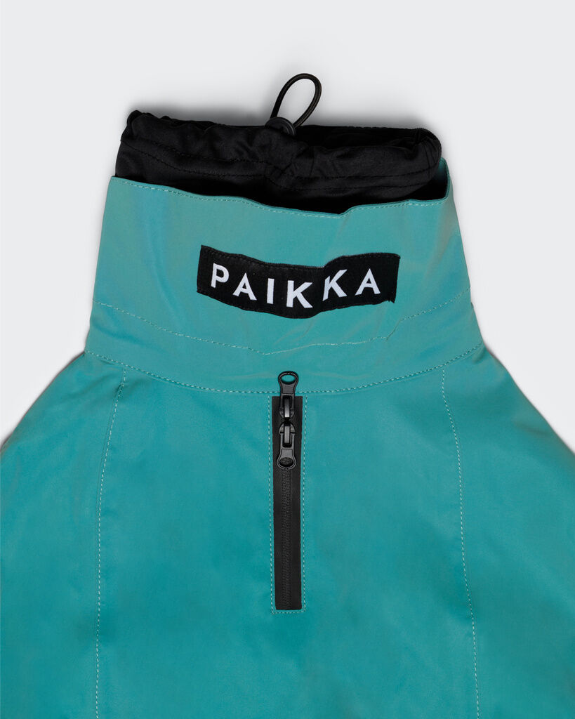 PAIKKA-Regenmantel-reflektierend-Visibility-Raincoat-Emerald-wasserabweisender-Hundemantel-fuer-schlechtes-Wetter-60-46367