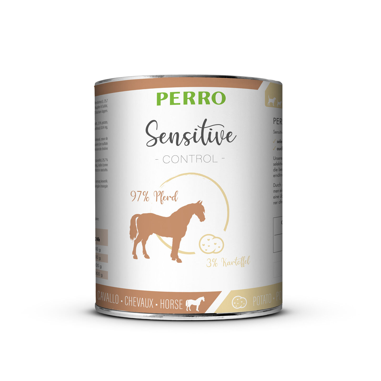 PERRO-Tiernahrung-Sensitive-Control-Pferd-Kartoffel-820g-hunde-Dosenfutter-Nassfutter-181250