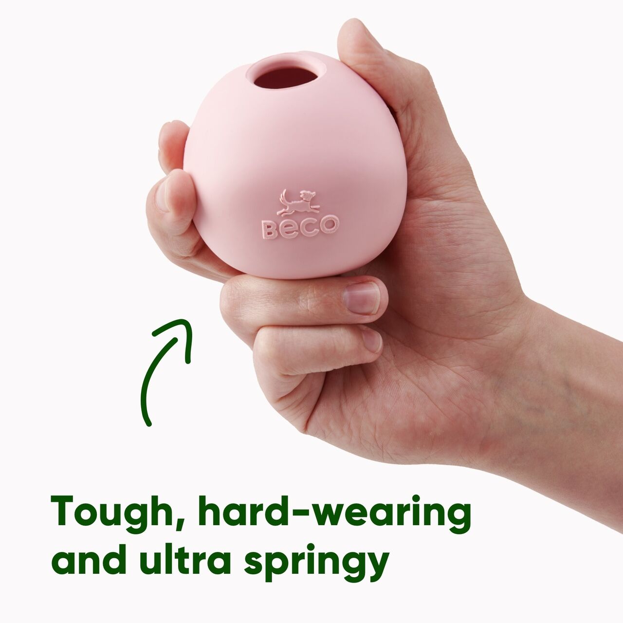 Beco-Wobble-Ball-Snackball-aus-Naturkautschuk-rosa-robust-widerstandsfaehig-elastisch-zahnschonend-BT-75638
