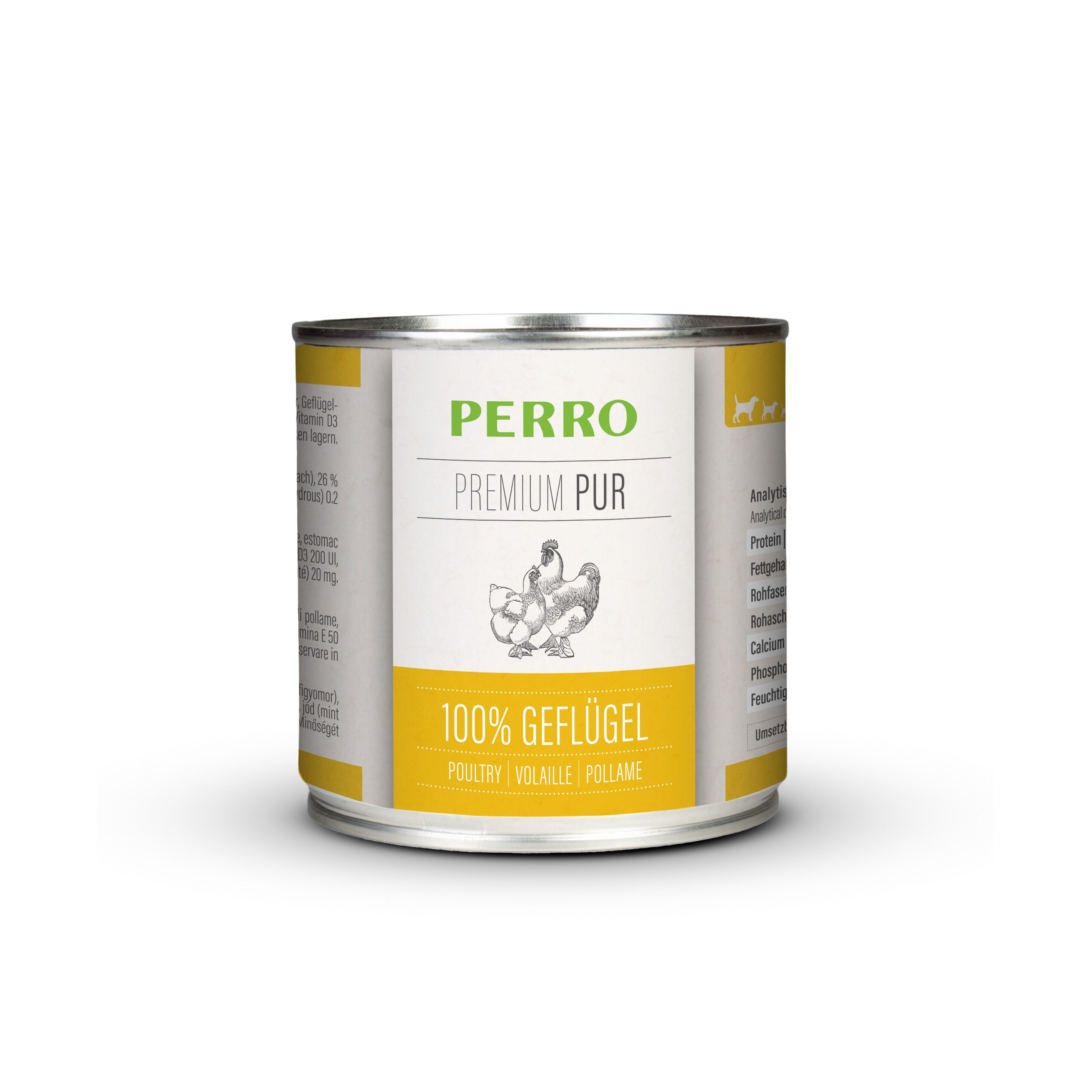 PERRO-Tiernahrung-Premium-Pur-Gefluegel-200g-Nassfutter-Frischfleisch-Singleprotein-fuer-Hunde-181205