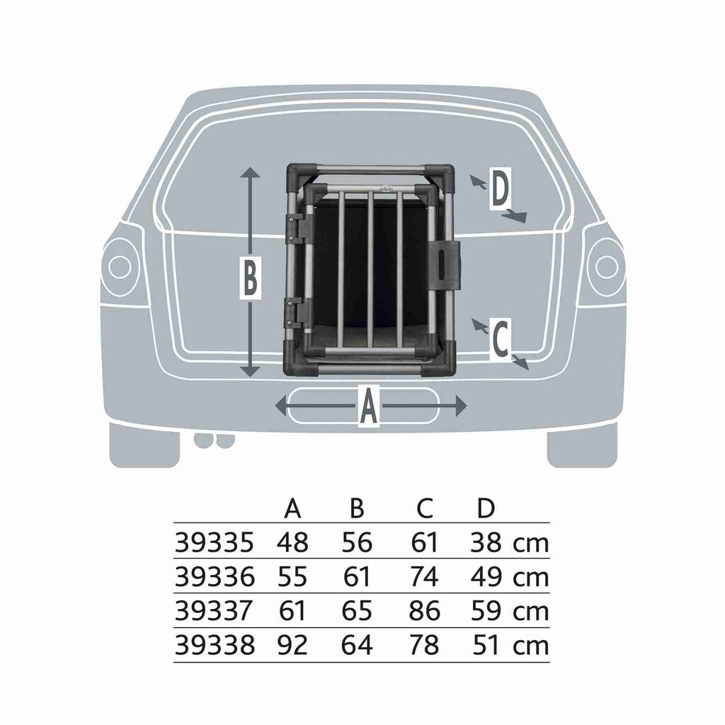 Trixie-Transportbox-Aluminium-graphit-Hundebox-Auto-Kofferraum-24-39335 Trixie-Transportbox-Aluminium-graphit-Hundebox-Auto-Kofferraum-24-39335