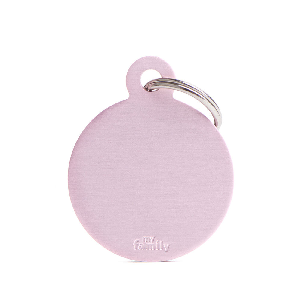 myfamily-Adressanhänger-Kreis-Basic-pink-big-Hundemarke-aus-Aluminium-48-25166