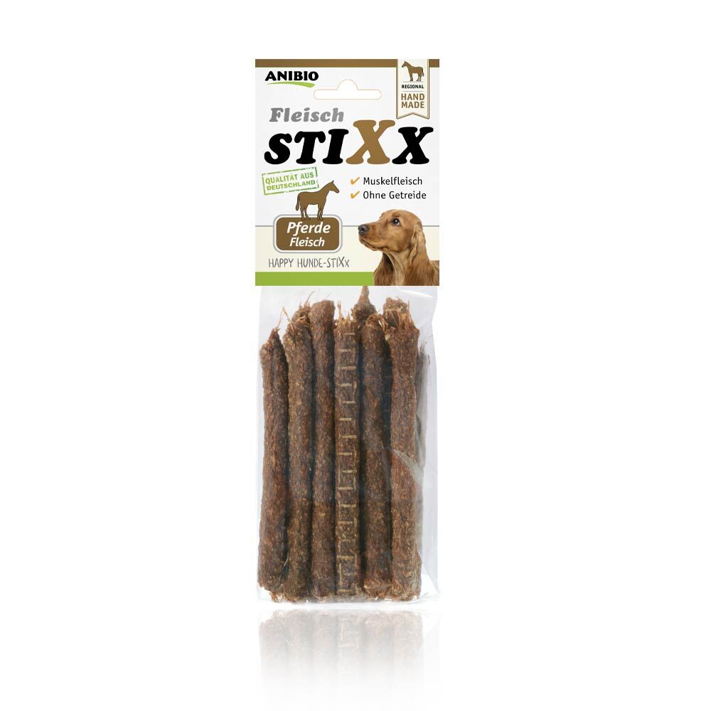 Anibio-Stixx-Pferd-Muskelfleisch-glutenfrei-ohne Getreide-handefertigt-Singleprotein-Unvertraeglichkeit-SB-77701