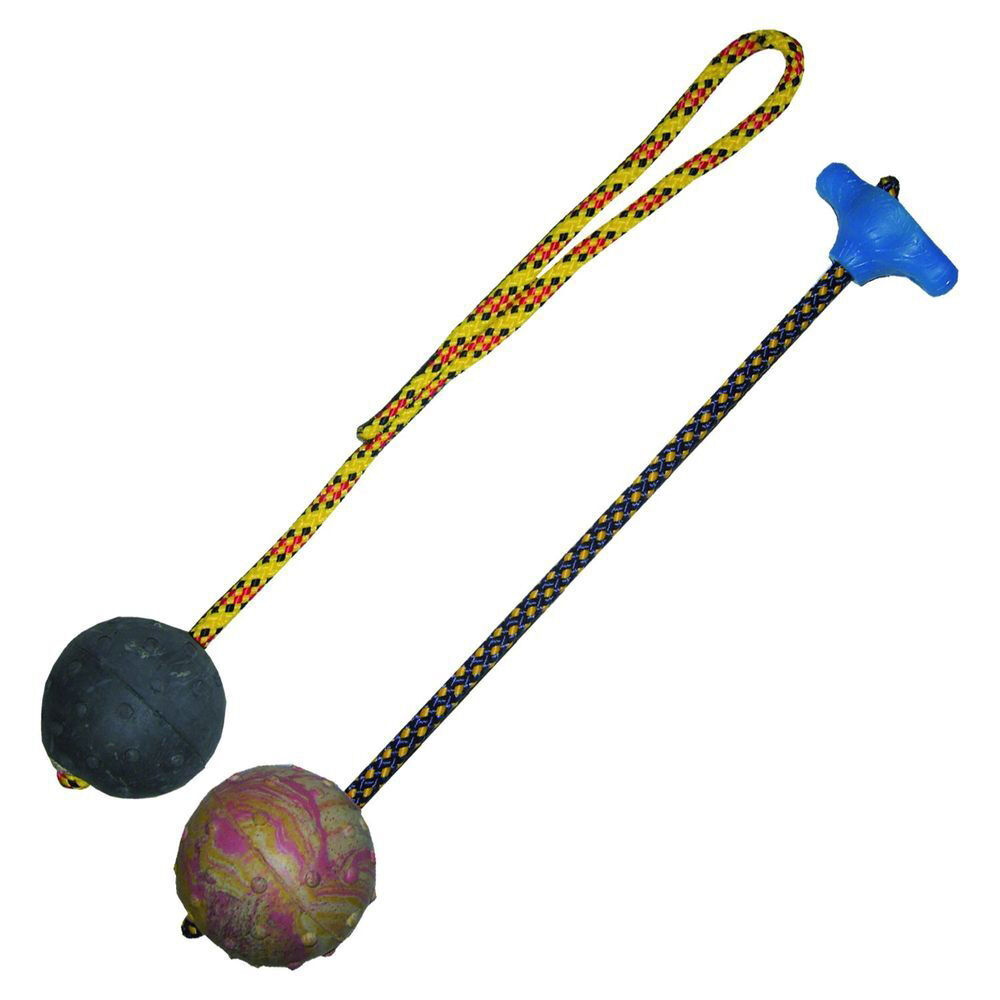 Bende-Noppenball-mit-30-cm-Seil-und-Griff-Vollgummiball-fuer-Hunde-BD-BLK302