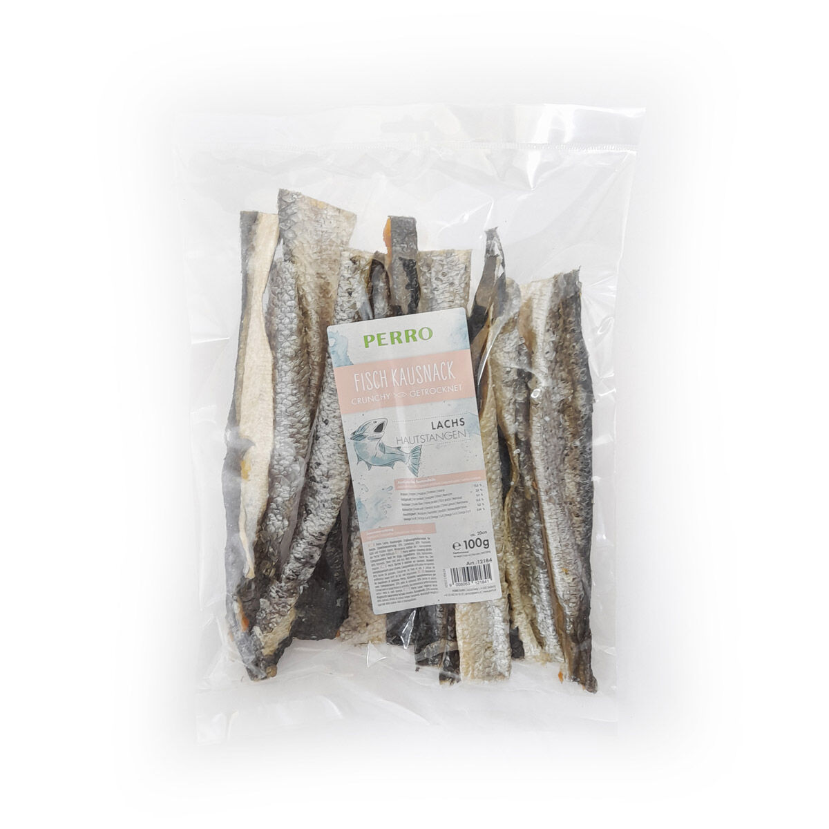 PERRO-Fisch-Kausnack-Lachs-Hautstangen-Singleprotein-glaenzendes-Fell-Omega-3-und-6-12184