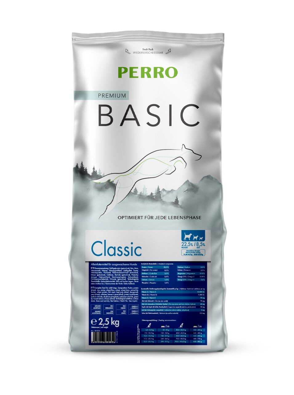 PERRO-Tiernahrung-Basic-Classic-2-5kg-Trockenfutter-fuer-ausgewachsene-Hunde-181013