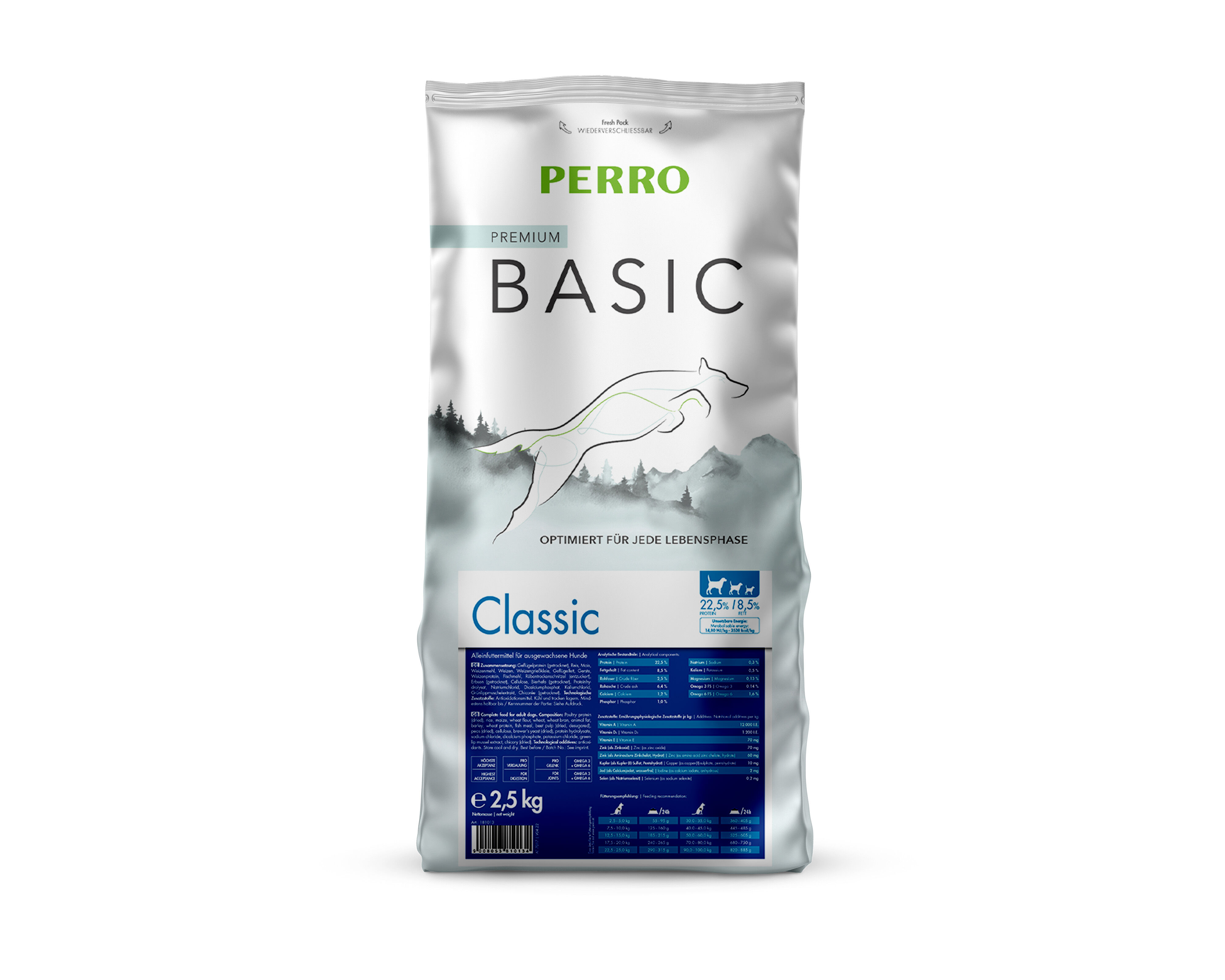 PERRO-Tiernahrung-Basic-Classic-2-5kg-Trockenfutter-fuer-ausgewachsene-Hunde-181013