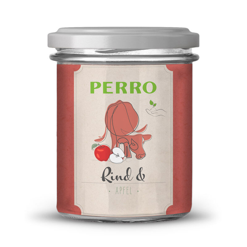 PERRO Geniesser Glas Hund - Rind & Apfel