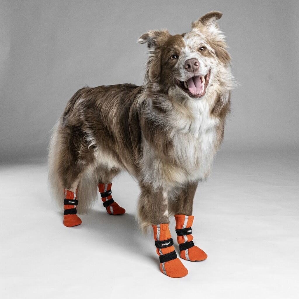 FinNero-HALLA-Outdoor-Fleece-Booties-Reflective-Orange-Fleece-Schuhe-fuer-Hunde-44-01023 FinNero-HALLA-Outdoor-Fleece-Booties-Reflective-Orange-Fleece-Schuhe-fuer-Hunde-44-01023