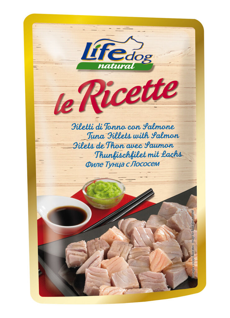 Lifedog-Le-Ricette-Pouch-Hund-adult-Nassfutter-fuer-Hunde-getreidefrei--Thunfischfilets-Lachs-69-42201 Lifedog-Le-Ricette-Pouch-Hund-adult-Nassfutter-fuer-Hunde-getreidefrei--Thunfischfilets-Lachs-69-42201