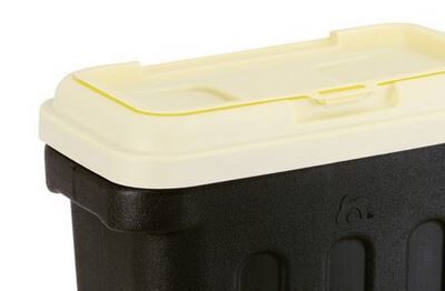 Maelson-Futtercontainer-mit-Futterschaufel-Dry-Box-Schwarz-Beige-Plastik-Tonne-fuer-Trockenfutter-31-04049 Maelson-Futtercontainer-mit-Futterschaufel-Dry-Box-Schwarz-Beige-Plastik-Tonne-fuer-Trockenfutter-31-04049