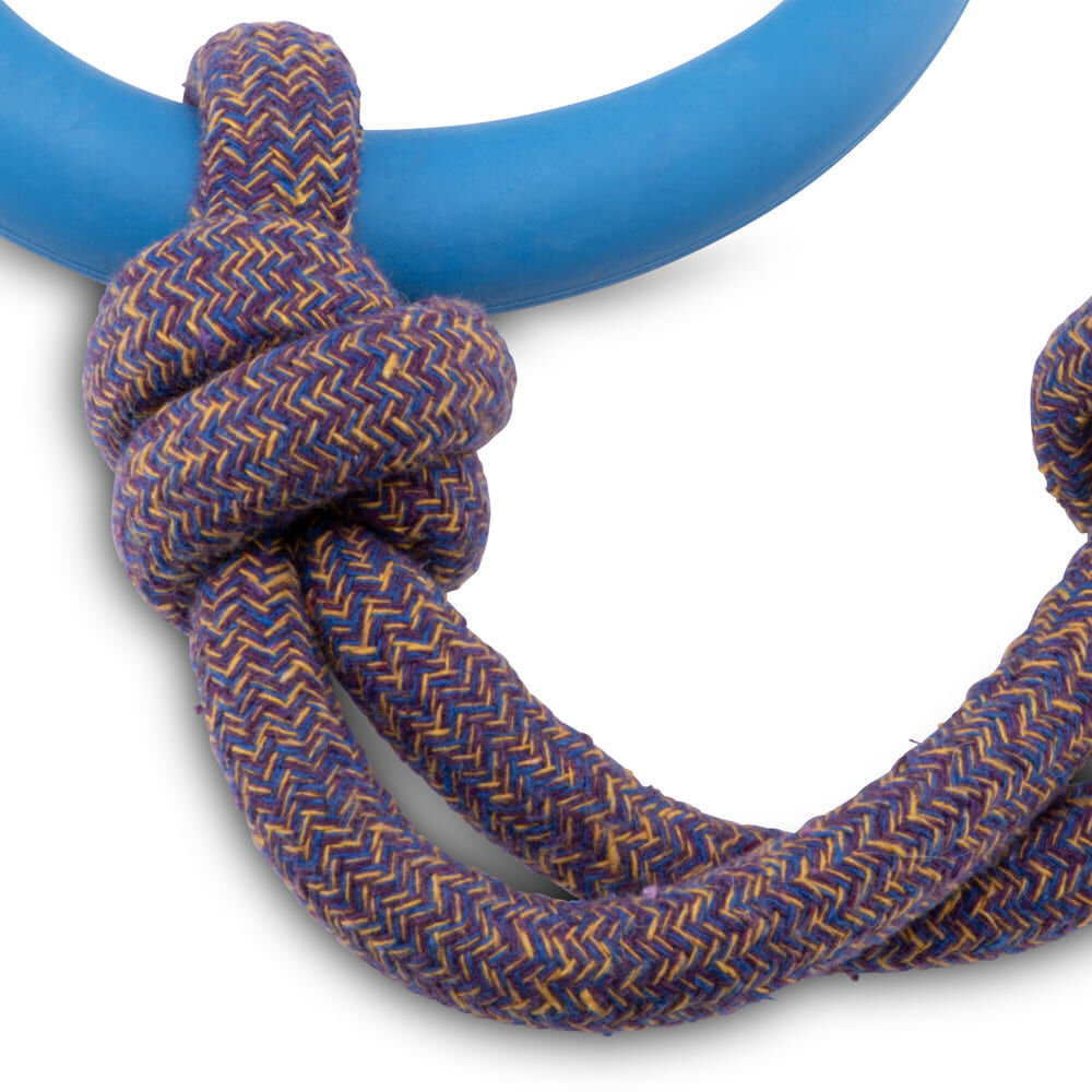 Beco-Hoop-Ring-mit-Schnur-Zerrspielzeug-Hund-blau-Detail-BT-75381