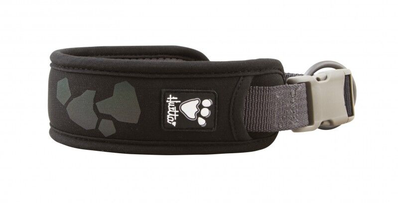 Hurtta-Halsband-Weekend-Warrior-collar-reflektierendes-Hundehalsband-gepolstert-schwarz-HU-933449