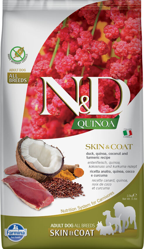 Trockenfutter-Farmina-ND-Quinoa-Skin-Coat-Adult-Hund-Hautprobleme-Ente-2-5-kg-58-03559 Trockenfutter-Farmina-ND-Quinoa-Skin-Coat-Adult-Hund-Hautprobleme-Ente-2-5-kg-58-03559