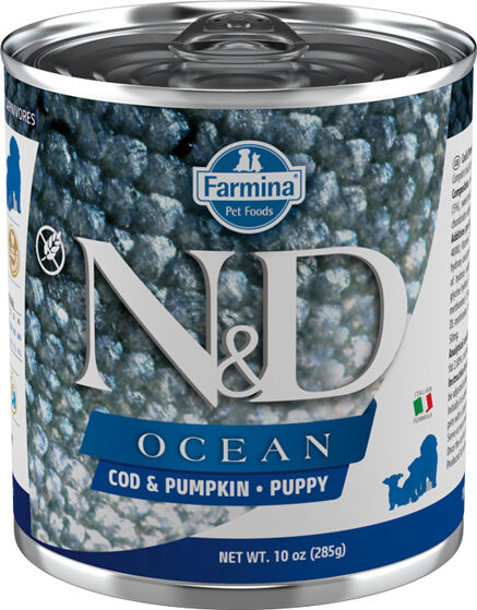Nassfutter-Farmina-ND-Ocean-Puppy-Welpenfutter-Fisch-Kabeljau-Kuerbis-285-g-58-10294