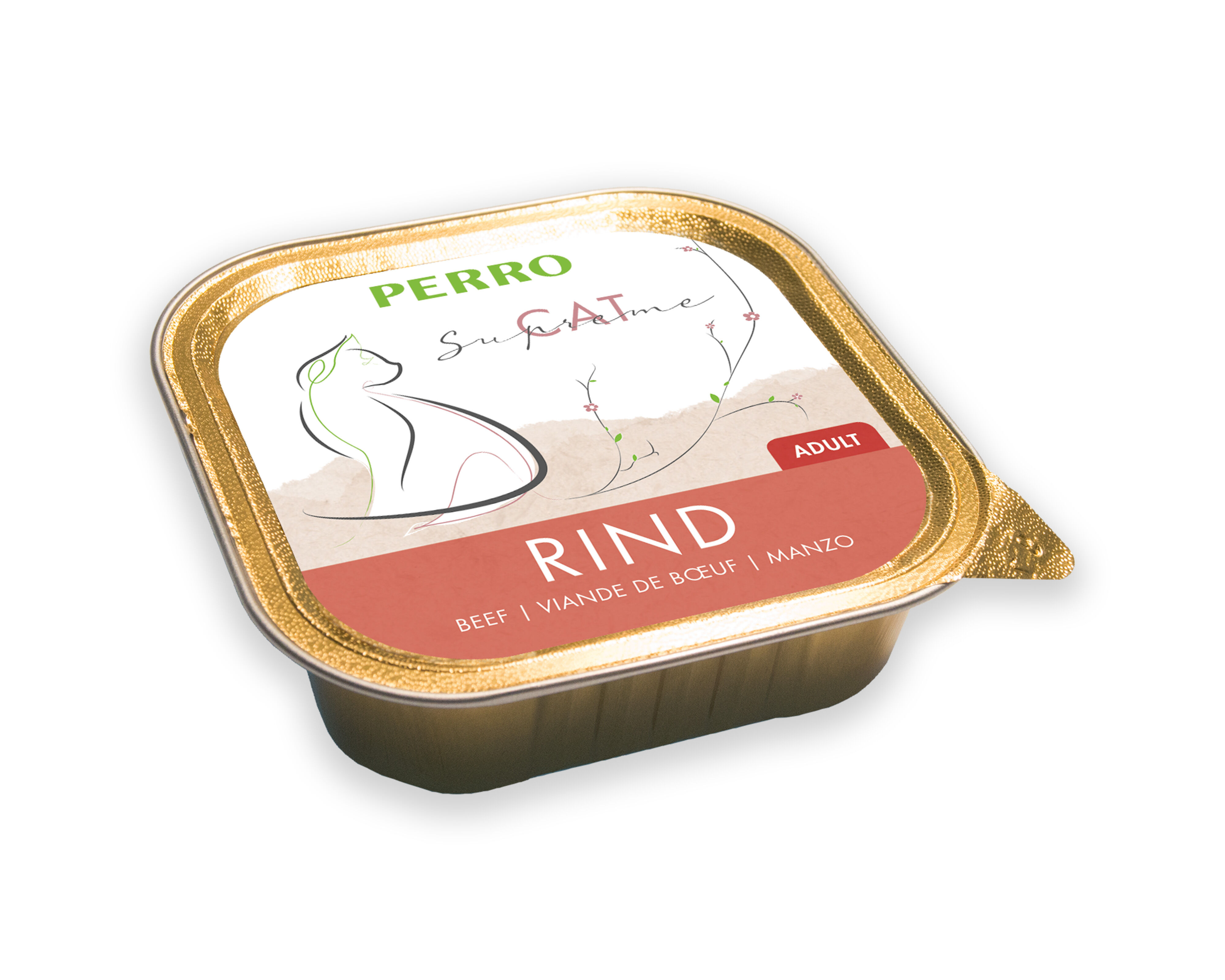 PERRO-Tiernahrung-Cat-Supreme-Adult-Rind-100g-glutenfreies-Nassfutter-fuer-Katzen-182130