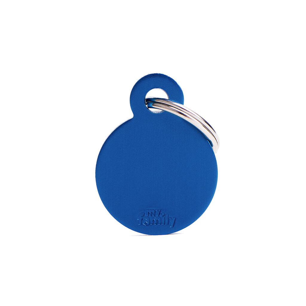 myfamily-Adressanhänger-Kreis-Basic-blau-small-Hund-halsband-Anhaenger-48-25166
