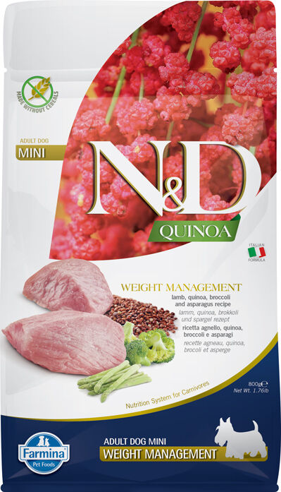 Trockenfutter-Farmina-ND-Quinoa-Weight-Management-Adult-Mini-fuer-uebergewichtige-Hunde-800-g-58-03989 Trockenfutter-Farmina-ND-Quinoa-Weight-Management-Adult-Mini-fuer-uebergewichtige-Hunde-800-g-58-03989