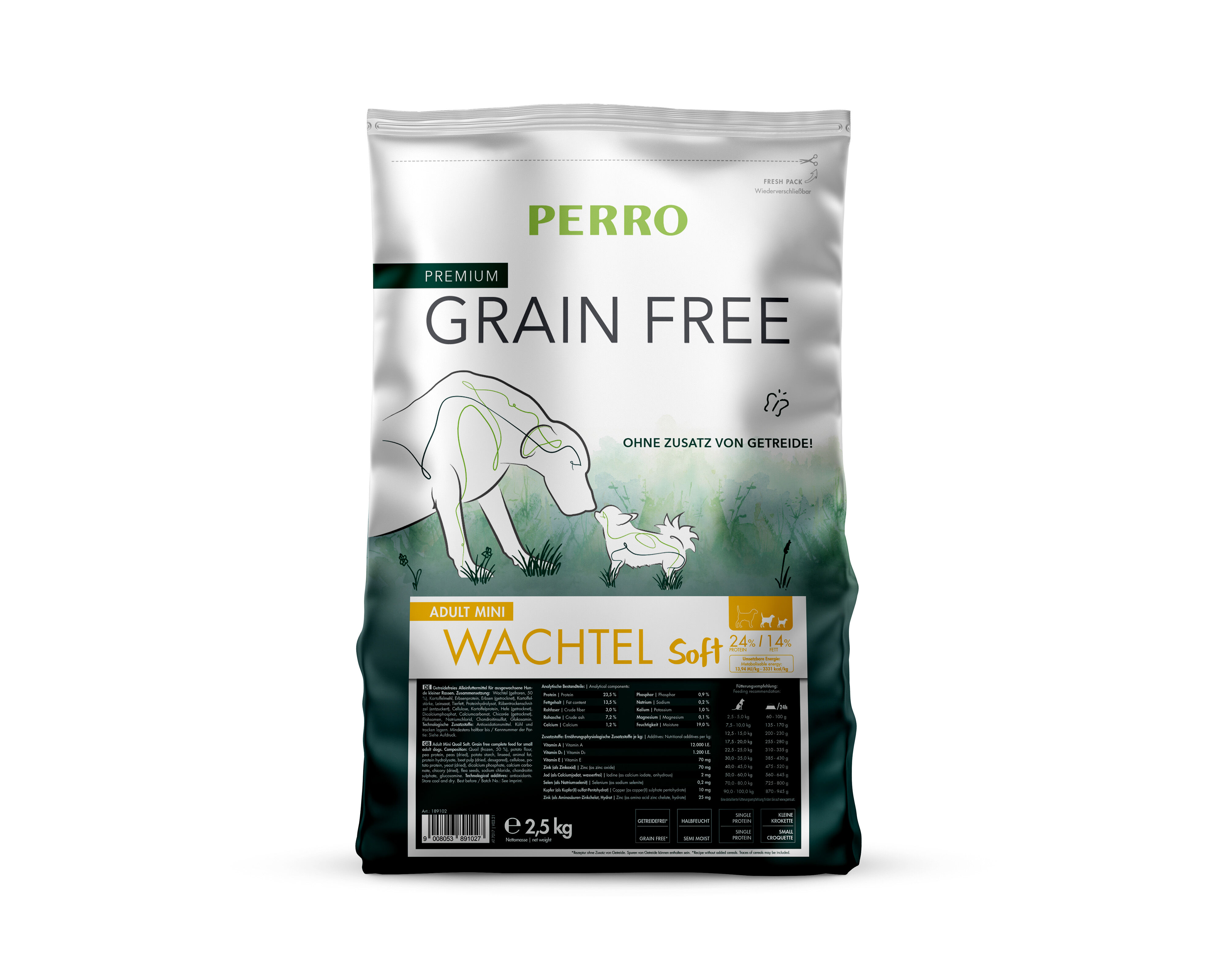 PERRO-Gain-Free-Adult-Soft-Mini-Wachtel-hochwertiges-trockenfutter-fuer-kleine-hunde-2-5-kg-c-189102