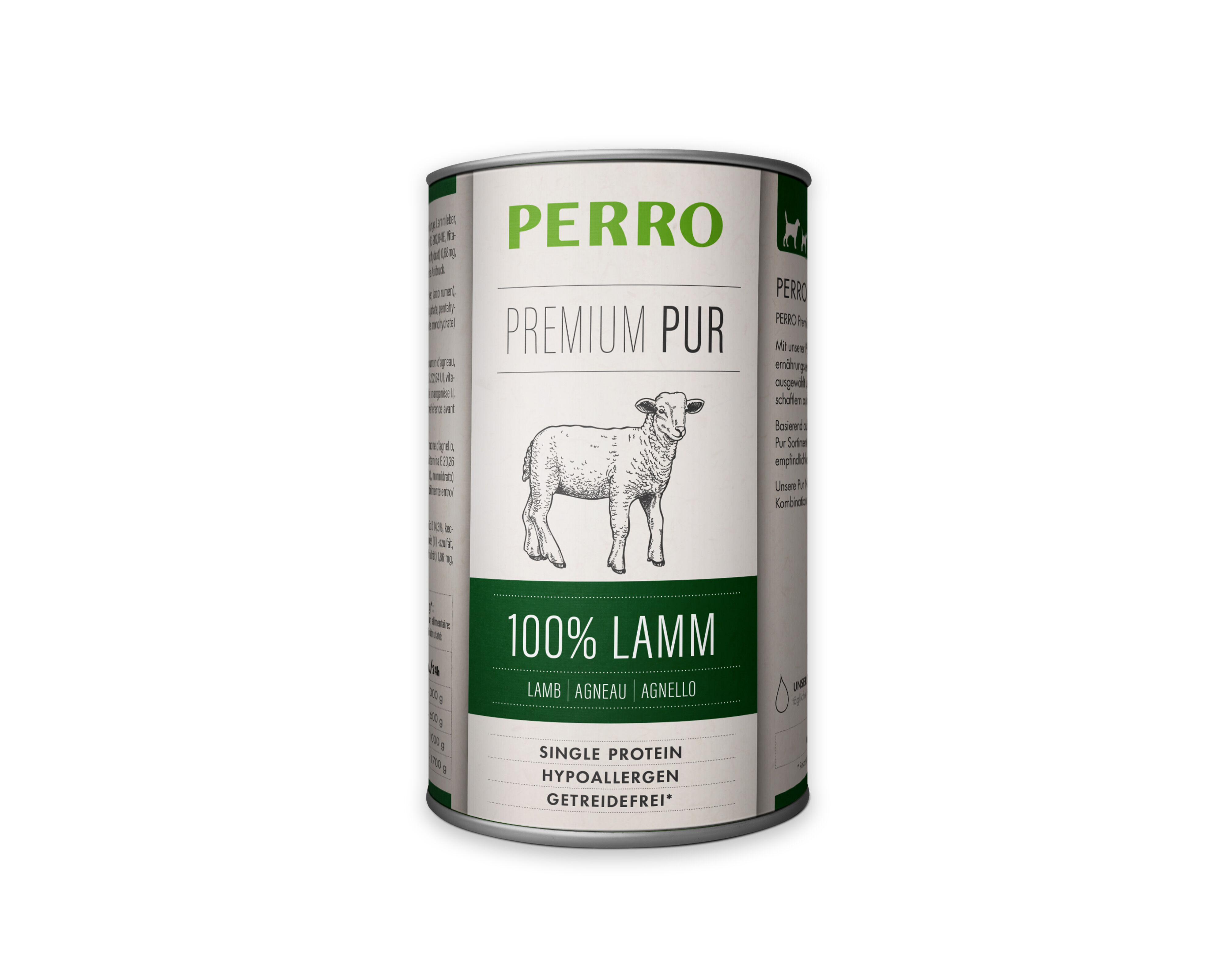 PERRO-Tiernahrung-Premium-Pur-Lamm-410g-Nassfutter-fuer-Hunde-in-der-Dose-181206