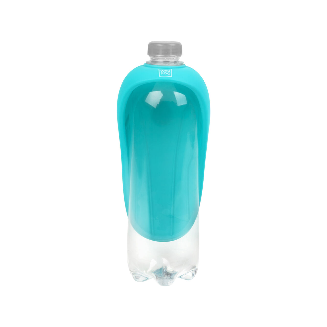 WAUDOG-Trinkaufsatz-fuer-Wasserflaschen-blau-tuerkis-lebensmittelchtes-Silikon-leicht-und-platzsparend-auf-transparenter PET-Flasche-25-507711