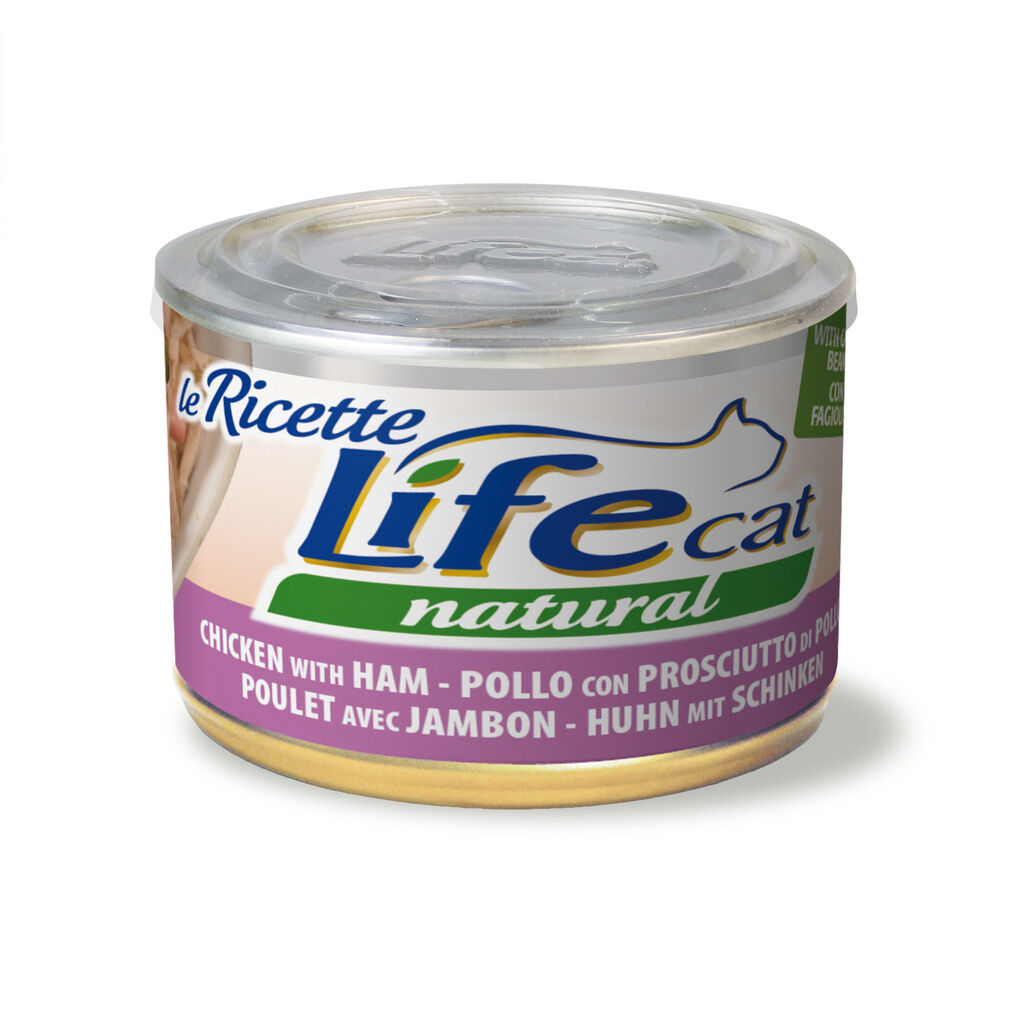 Lifecat-Le-Ricette-Huhn-Land-Meer-proteinreiches-Futter-fuer-Katzen-Schinken-und-Bohnen-69-42209