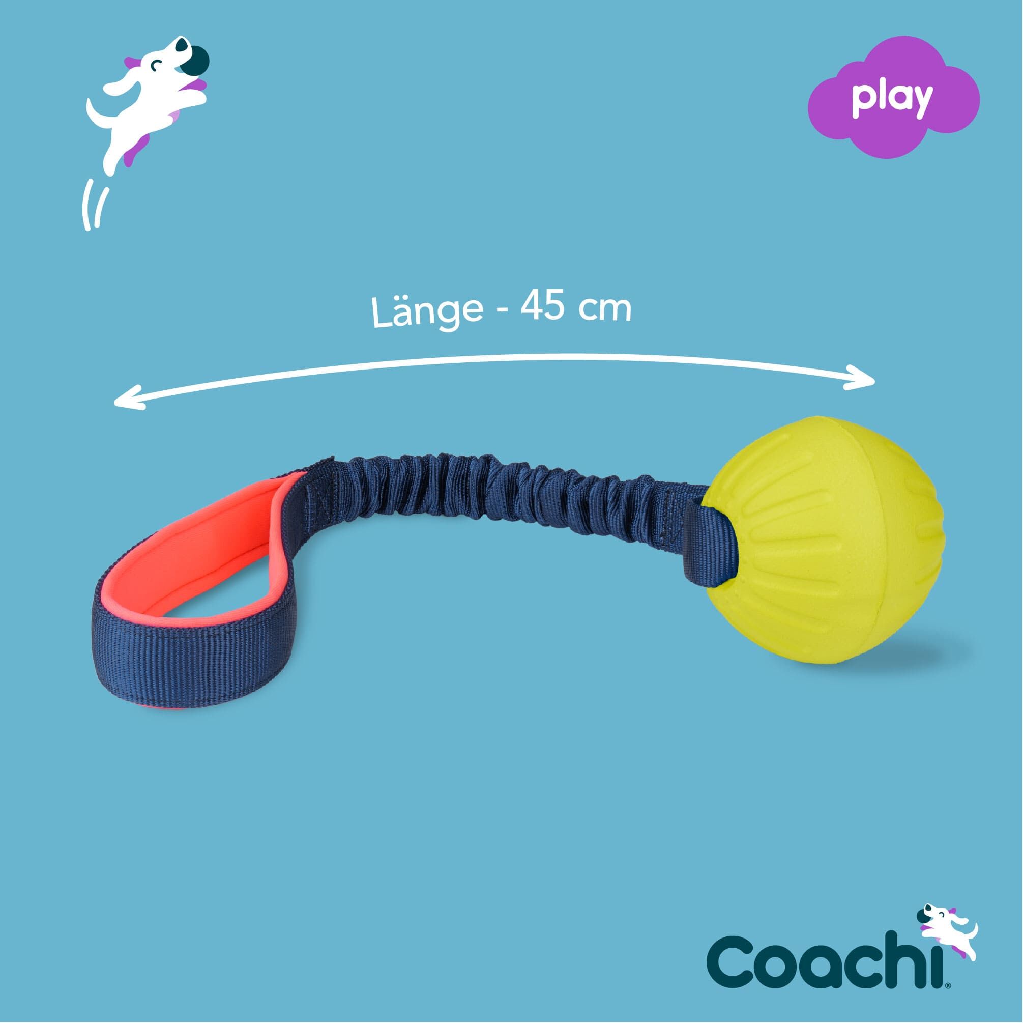 Company-of-Animals-Coachi-Tuggi-Ball-aus-festem-Schaumstoff-Apportier-und-Zerrspielzeug-mit-Bungee-Griff-GEsamtlaenge-45cm-50-41550