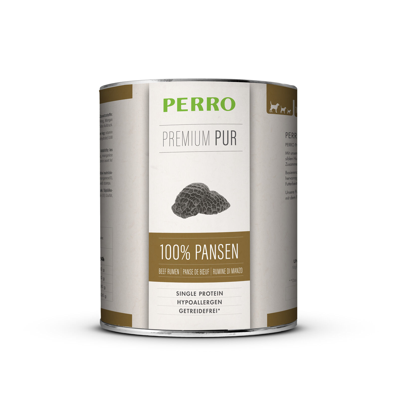 PERRO-Tiernahrung-Premium-Pur-Pansen-820g-Nassfutter-hypoallergen-fuer-Hunde-181203