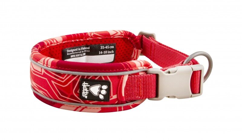 Hurtta-Halsband-Weekend-Warrior-collar-gepolstertes-Hundehalsband-mit-Clickverschluss-in-rot-HU-933449