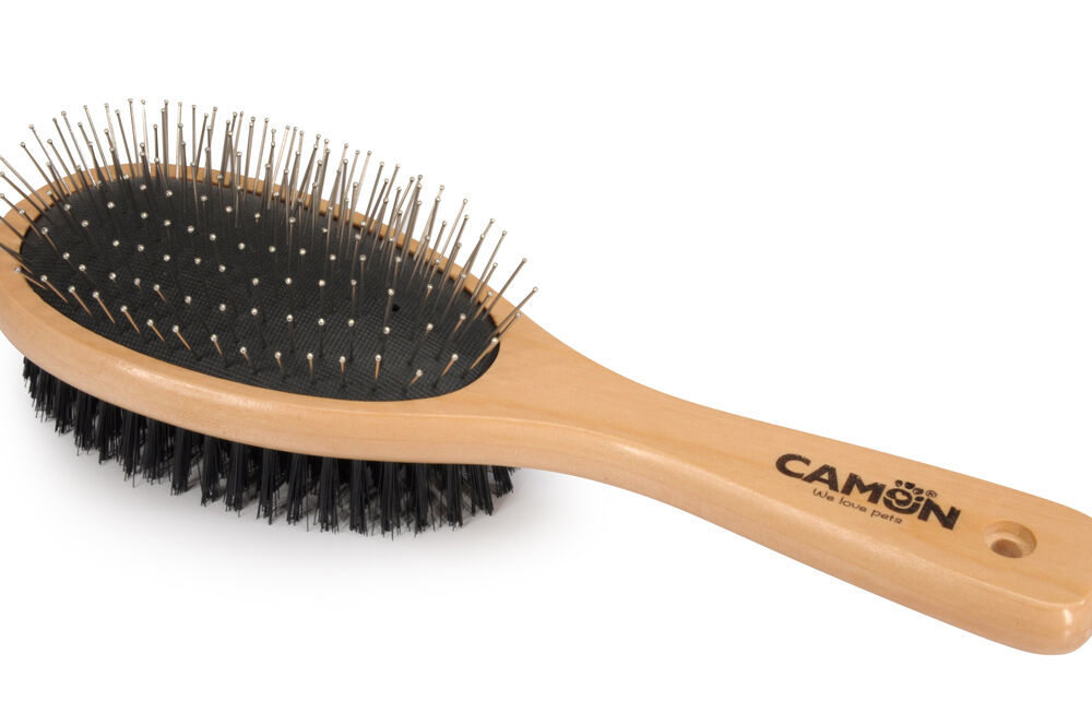 Camon-Doppelbuerste-fuer-hund-fellpflege-25cm-CO-B221-D