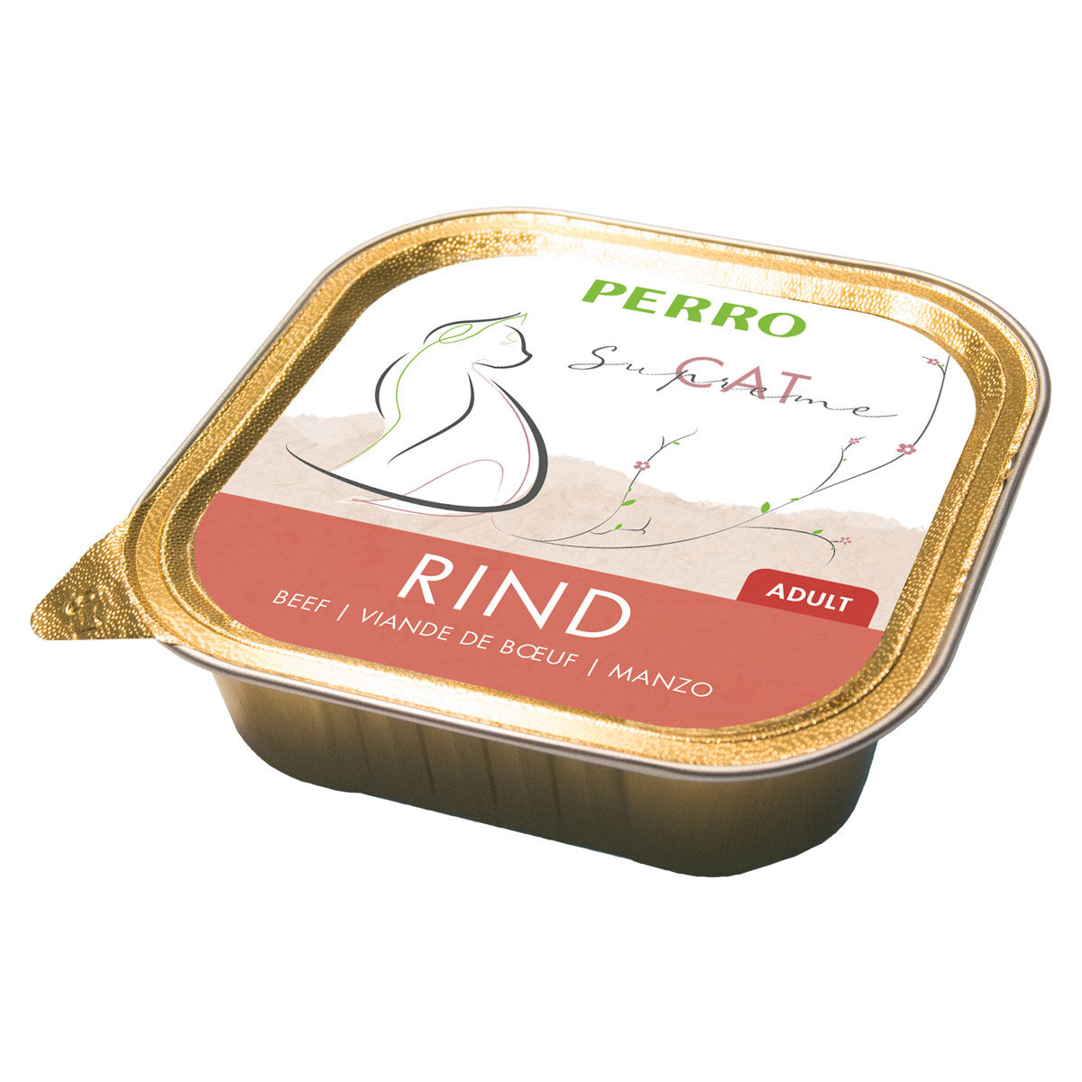 PERRO-Tiernahrung-Cat-Supreme-Adult-Rind-200g-getreidefreies-Dosenfutter-fuer-Katzen-182130