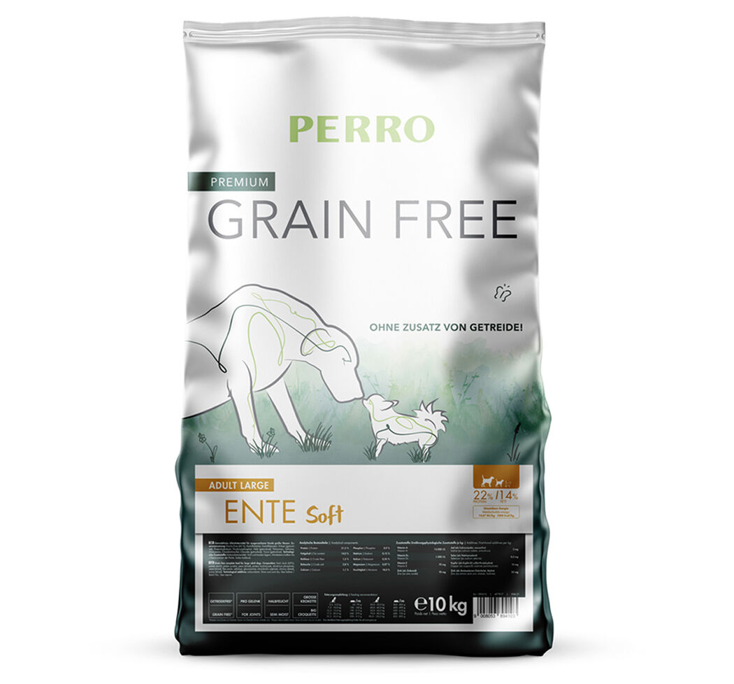 PERRO-Grain-Free-Ente-Soft-Adult-Large-trockenfutter-hund-getreidefrei-hoher-fleischanteil-10-kg-189402