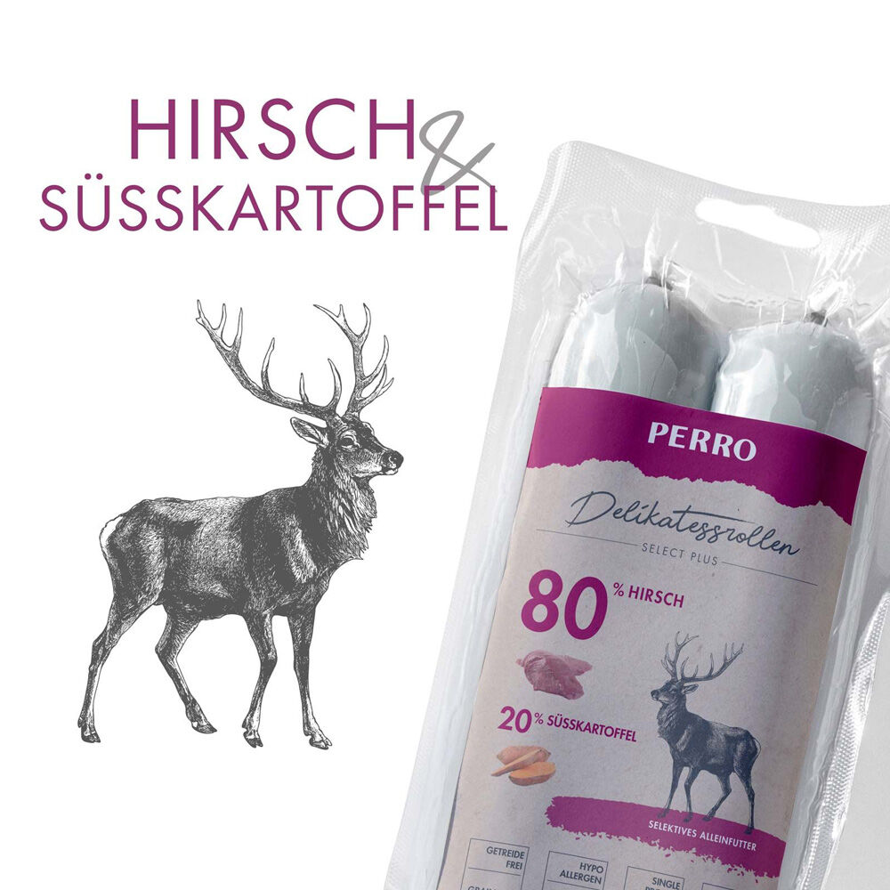 PERRO-Delikatessrolle-Hirsch-Suesskartoffel-Hundewurst-Trainingshundewurst-181584
