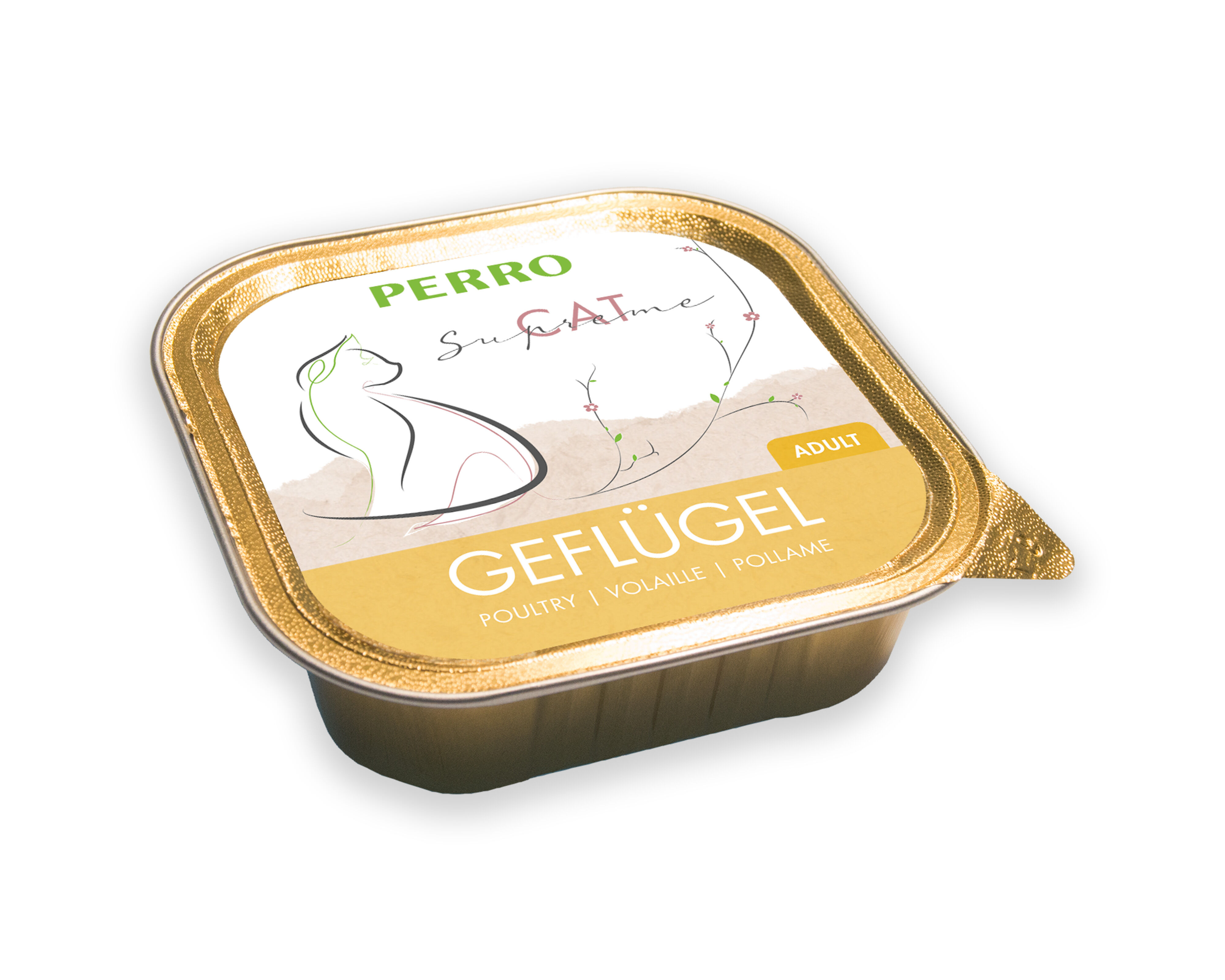 PERRO-Cat-Supreme-Katzenfutter-Gefluegel-Huhn-Feuchtnahrung-getreidefrei-Pastete-182131