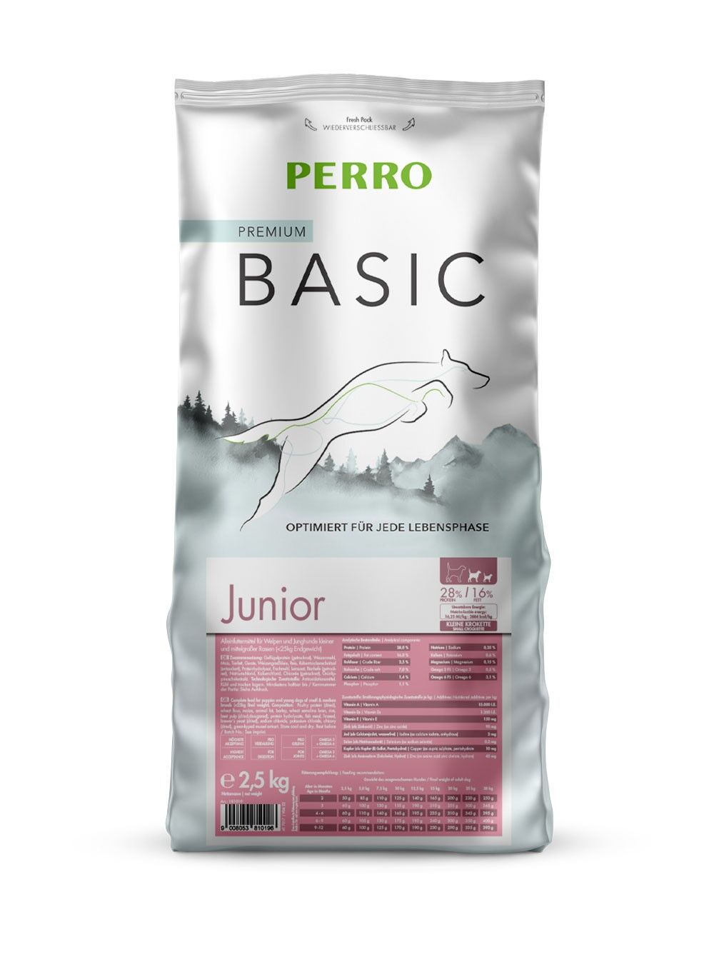 PERRO-Tiernahrung-Basic-Junior-Hundewelpenfutter-kleine-Rassen-181019