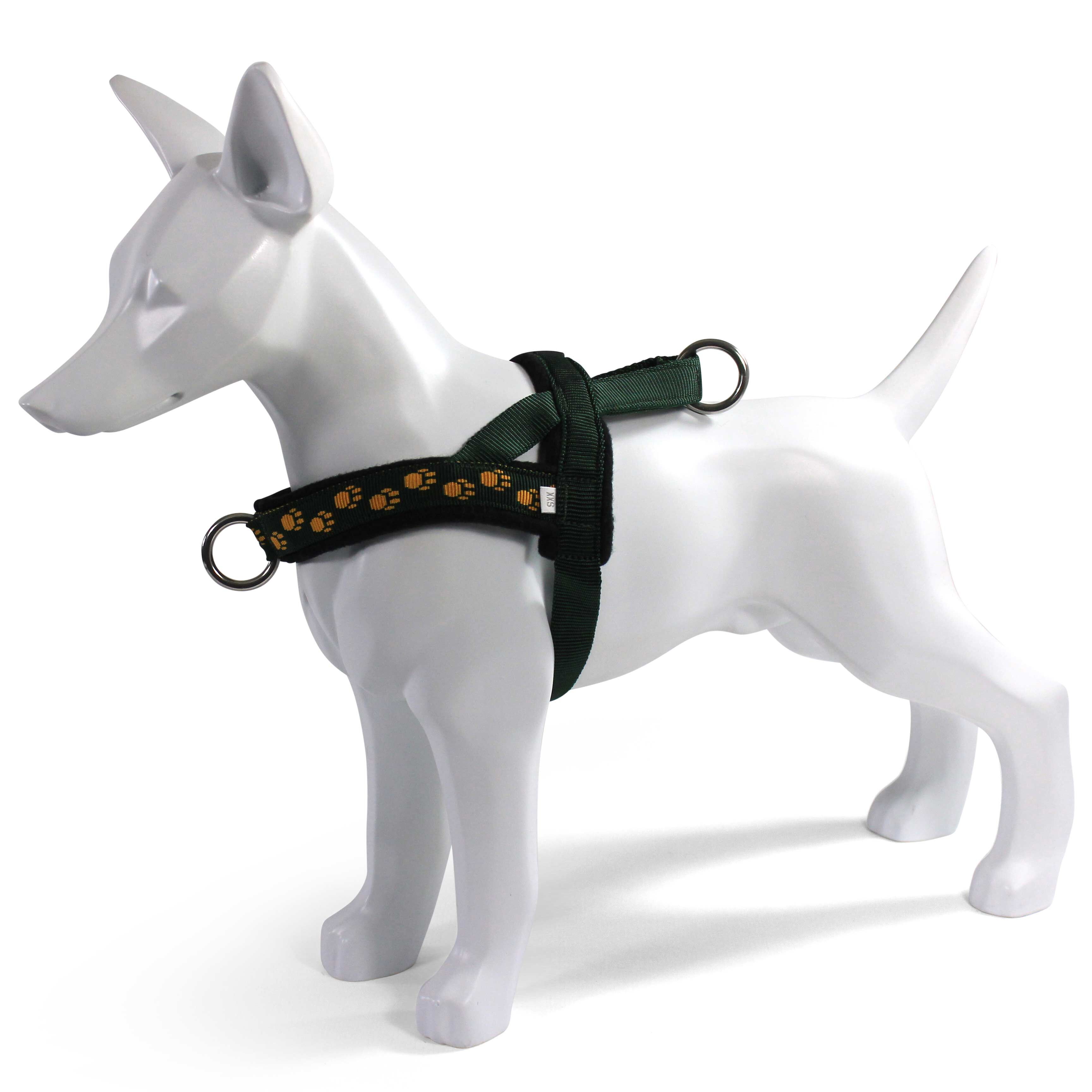 PERRO-trainingsgeschirr-gr-un-mit-gelben-Pfoten-94161 PERRO-trainingsgeschirr-gr-un-mit-gelben-Pfoten-94161