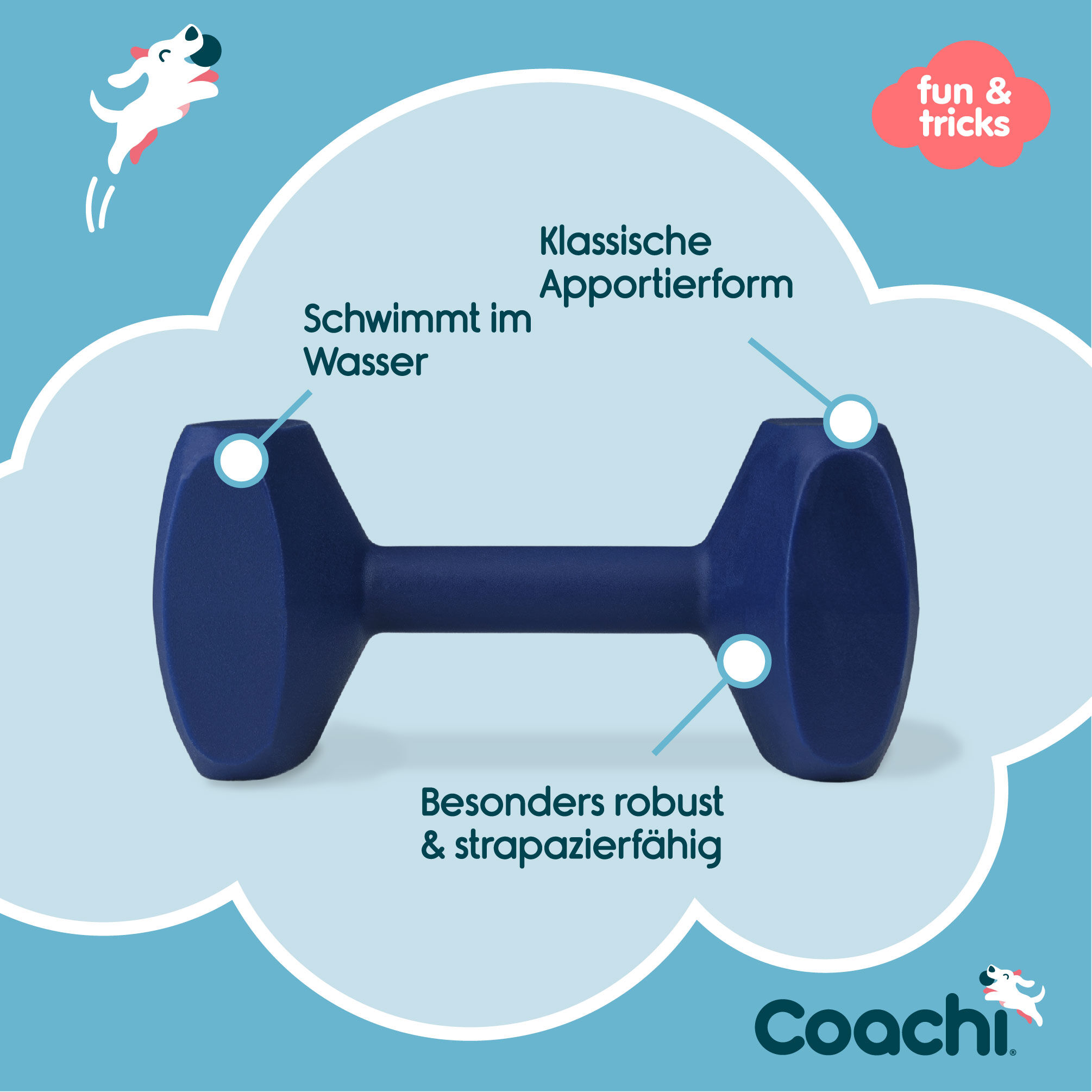 Company-of-Animals-Coachi-Dumbbell-Apportiertraining-Kunststoff-schwimmfaehig-dunkelblau-small-50-41410