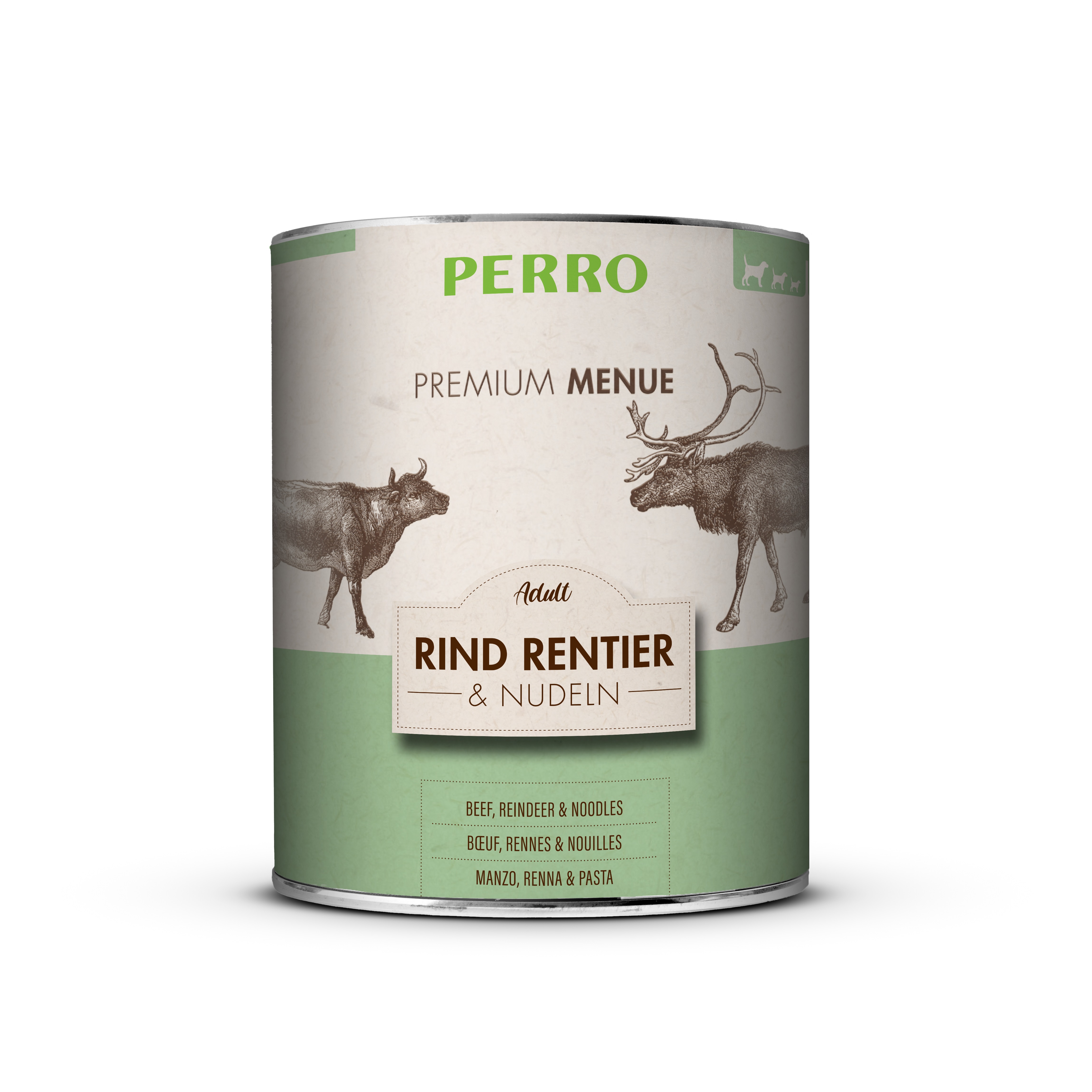 PERRO-Tiernahrung-Premium-Menue-Adult-Rind-Rentier-Vollkornnudeln-820g-Dosenfutter-fuer-Hunde-mit-essentiellen-Fettsaeuren-185060