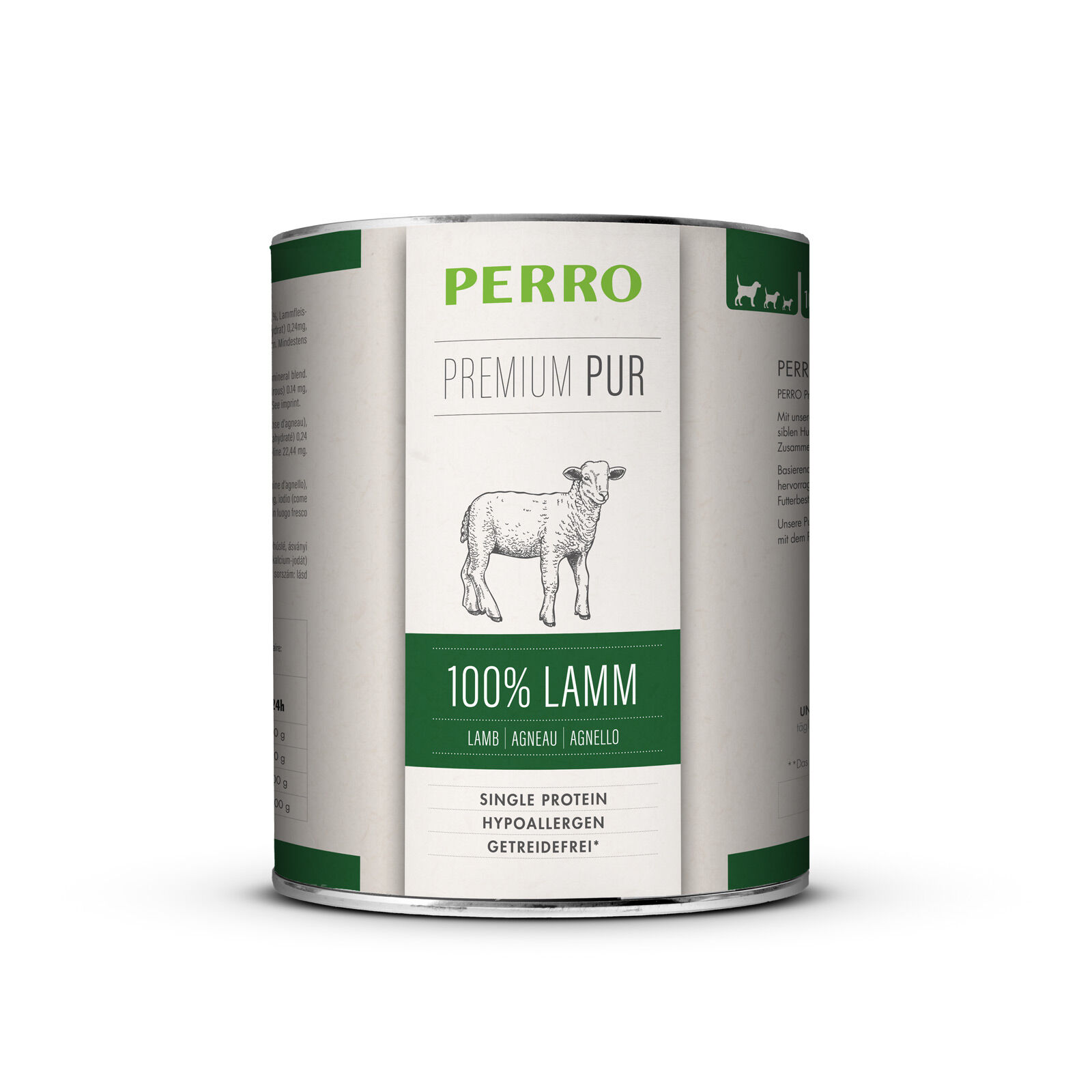 PERRO-Tiernahrung-Premium-Pur-Lamm-820g-getreidefreies-Dosenfutter-Nassfutter-mit-Lammfleisch-181206