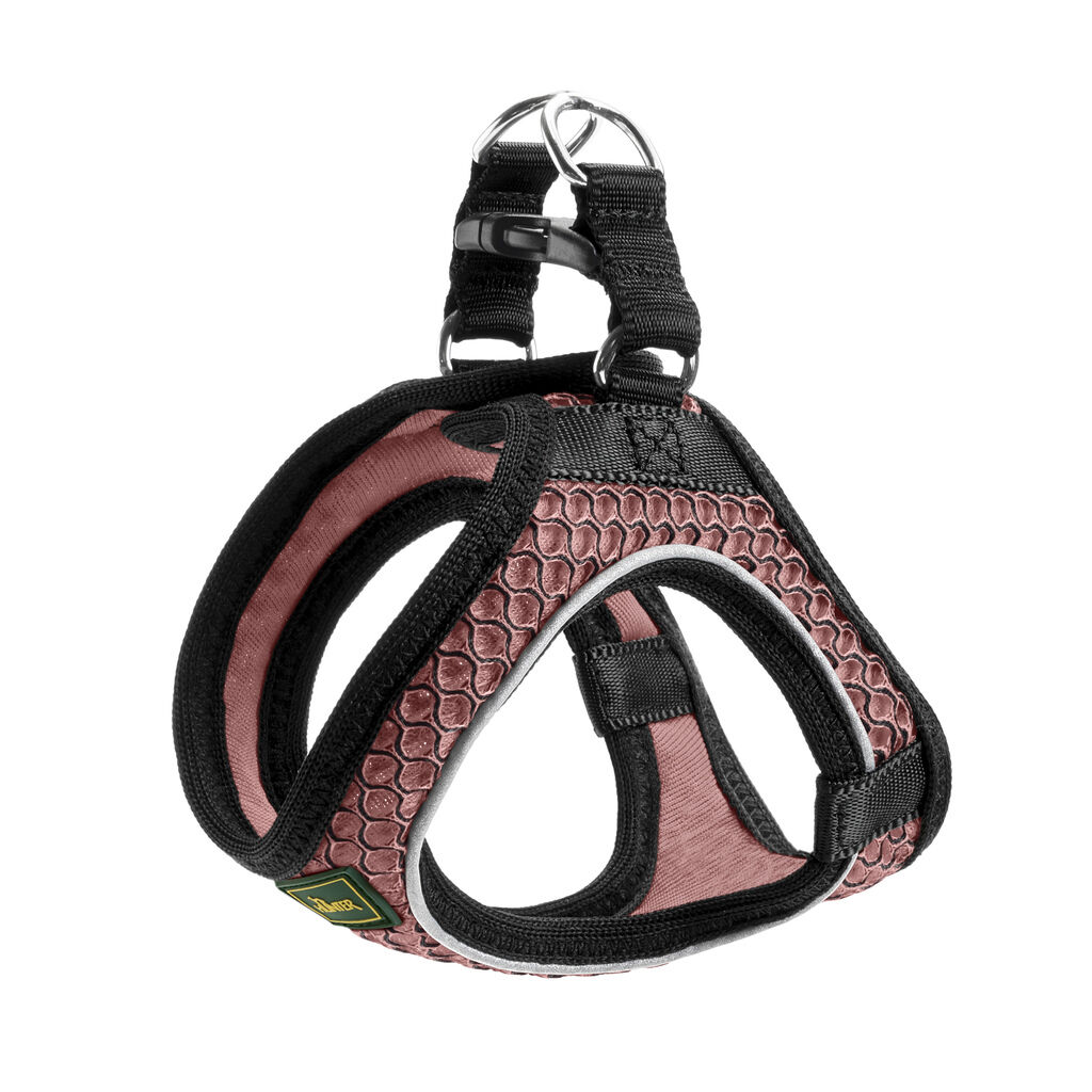Hunter-Geschirr-Hilo-Comfort-Mesh-mit-Reflektorstreifen-altrosa-Step-In-Geschirr-fuer-kleine-Hunde-H-66661