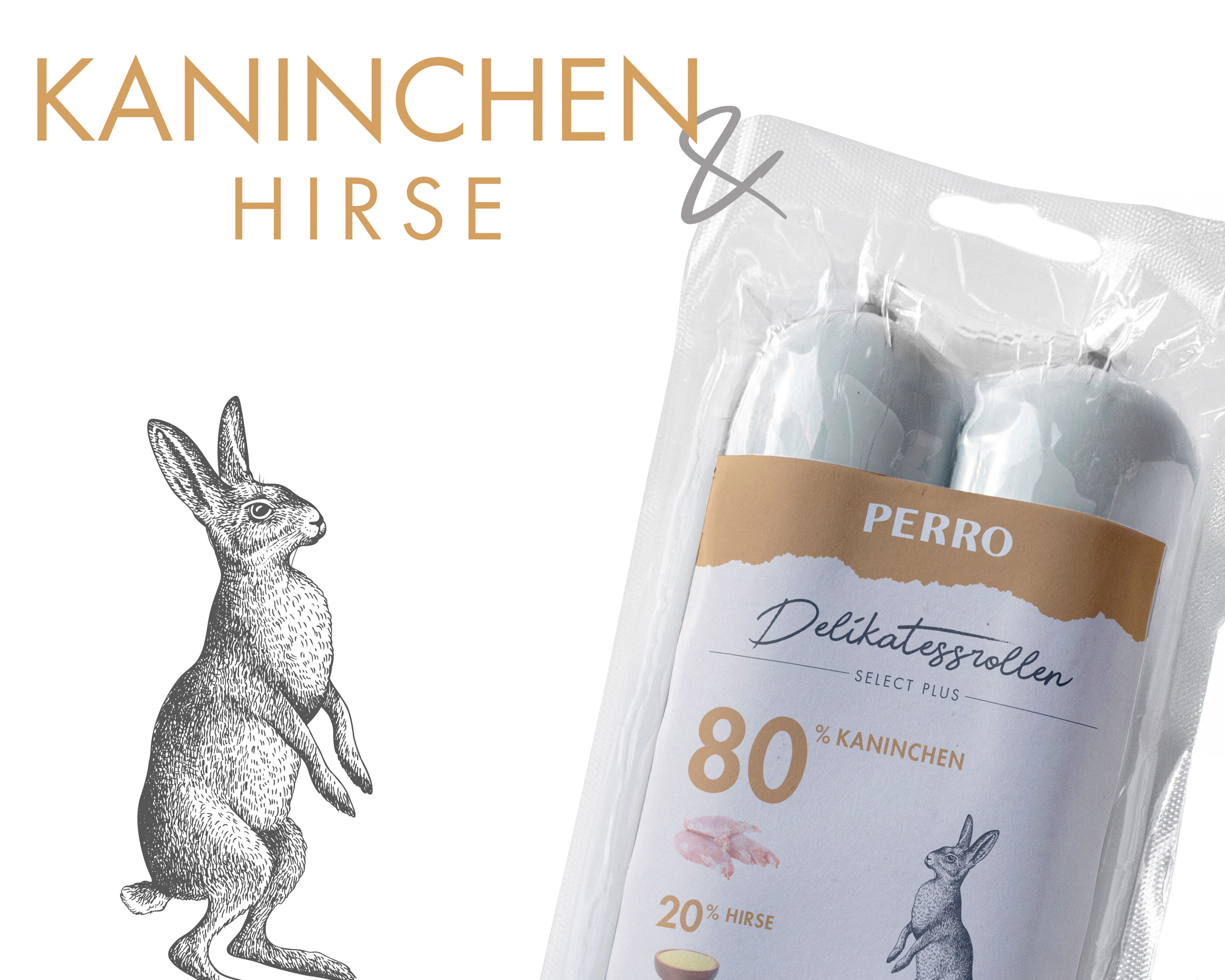 PERRO-Delikatessrolle-Kaninchen-Hirse-schnittfeste-Hunde-Fleischwurst-181592