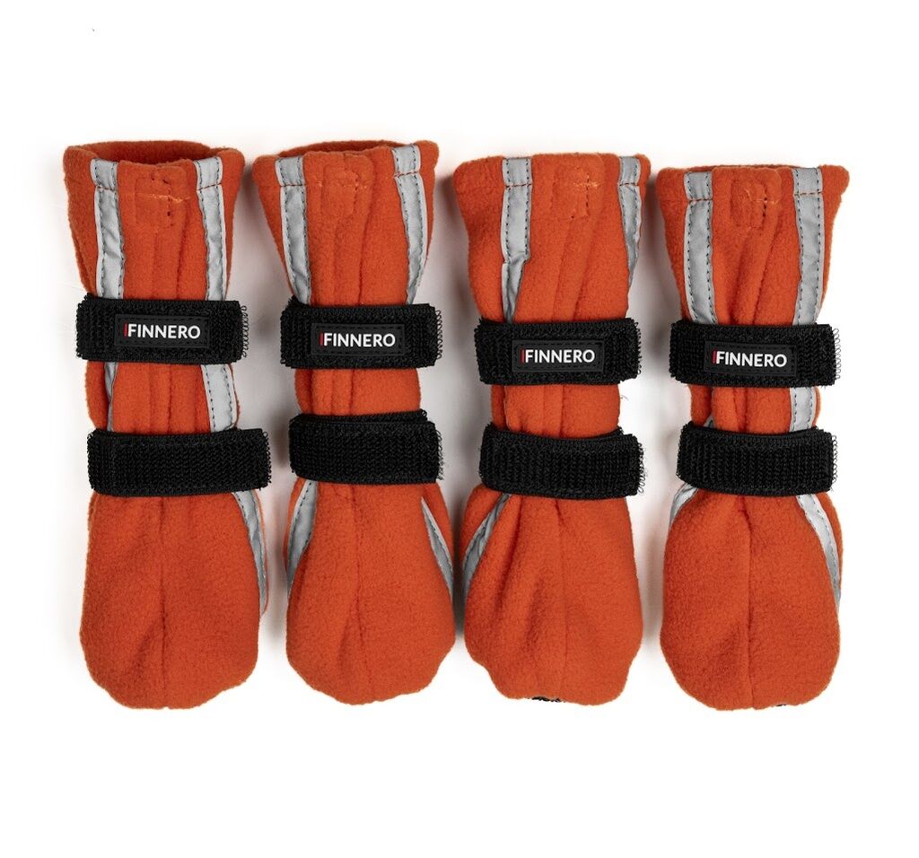 FinNero-HALLA-Outdoor-Fleece-Booties-Reflective-Orange-Hundeschuhe-gegen-Schneeballen-an-den-Pfoten-44-01023 FinNero-HALLA-Outdoor-Fleece-Booties-Reflective-Orange-Hundeschuhe-gegen-Schneeballen-an-den-Pfoten-44-01023