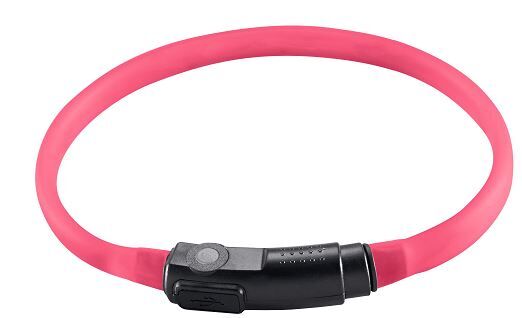 Hunter-LED-Leuchthalsband-Yukon-fuer-Katze-USB-Kabel-pink-H-92355
